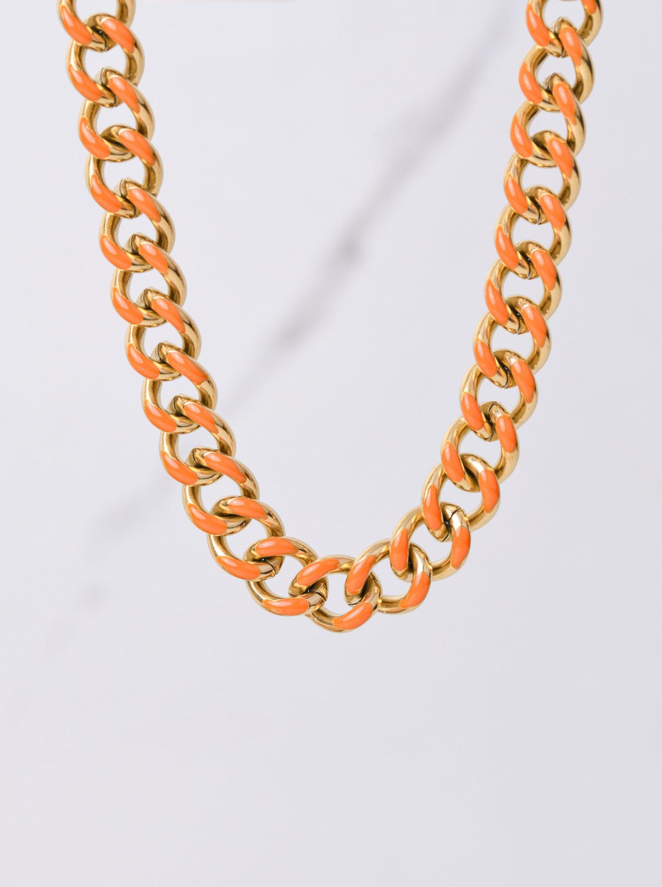 Colier lanț portocaliu, aurit S3V72846-4Z