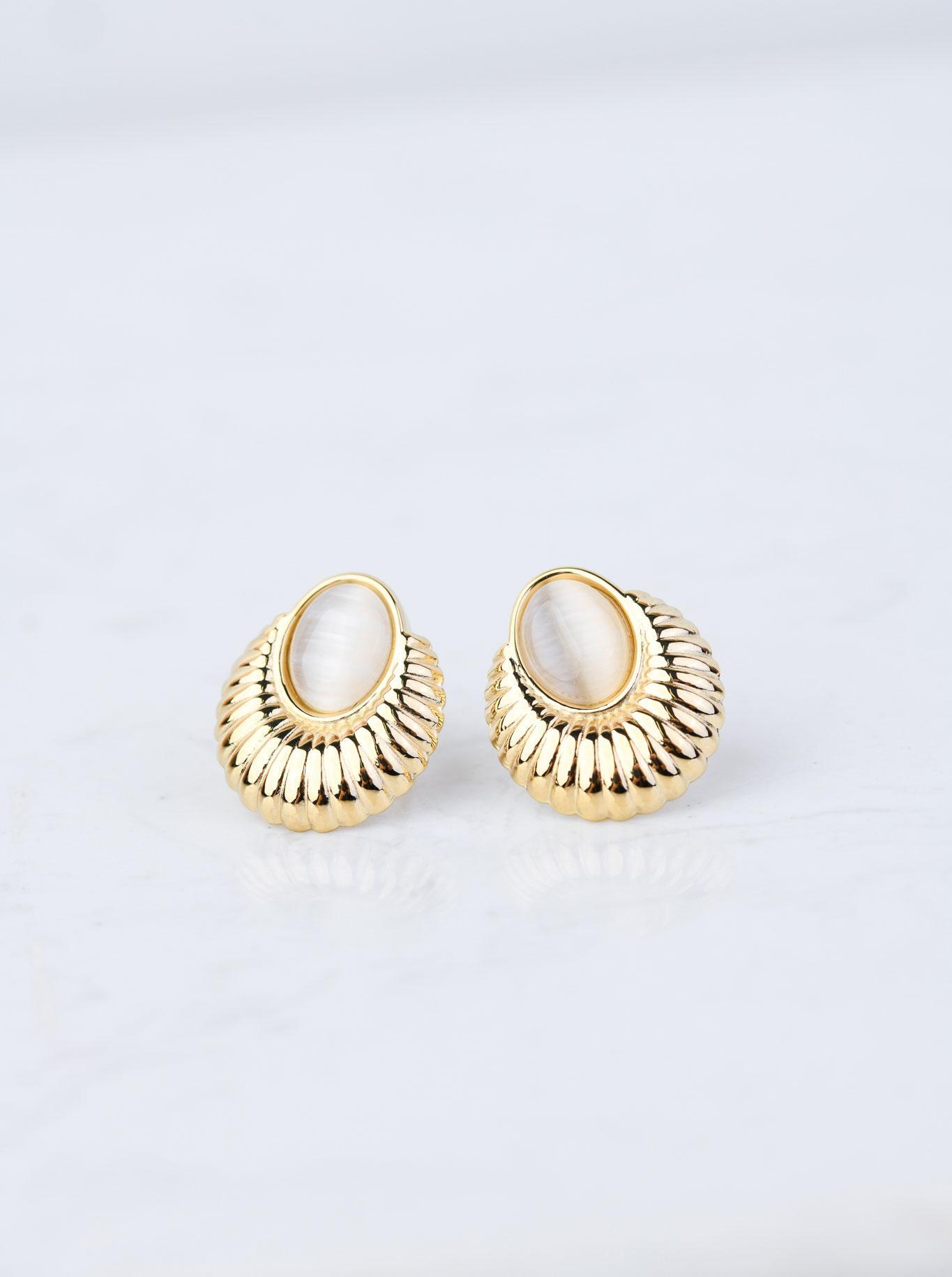 Cercei Ochi de Pisică, oțel aurit S207417Z02