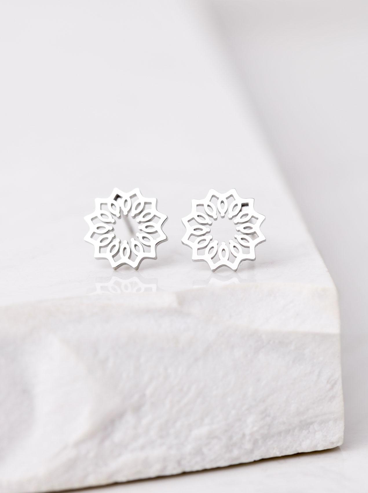 Cercei floare mică, argint S2V72276-S