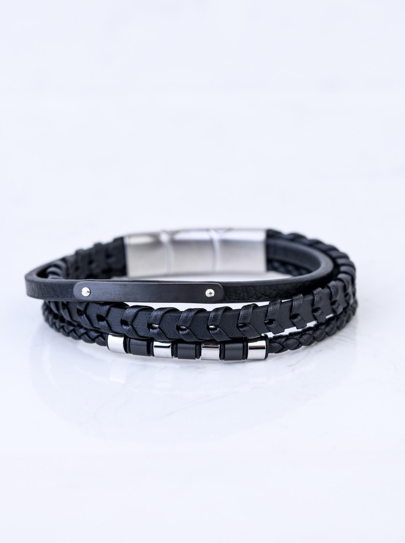 Brățară bărbați, negru, oțel S109315S01