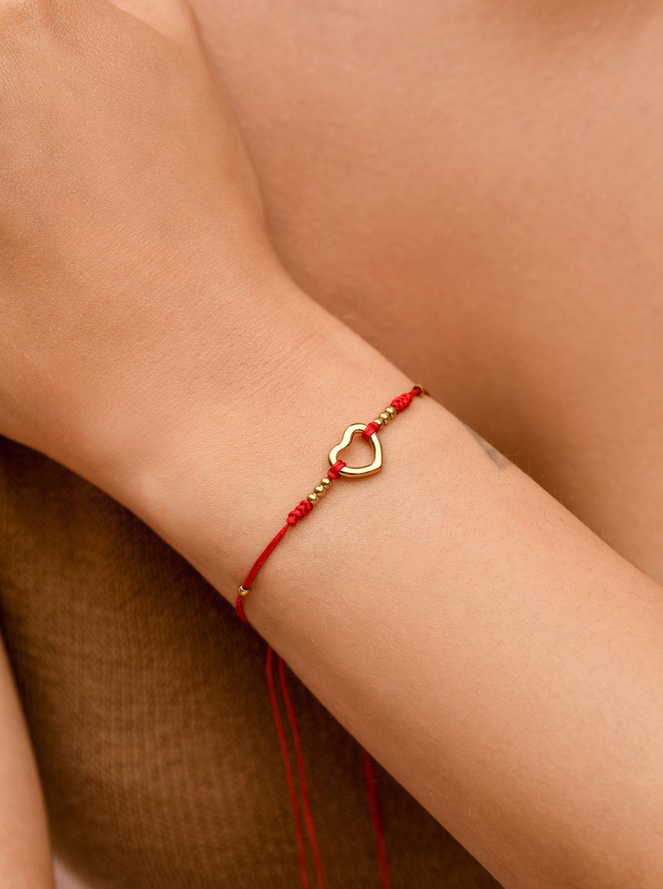 Brățară inimă, oțel auriu S109799Z03