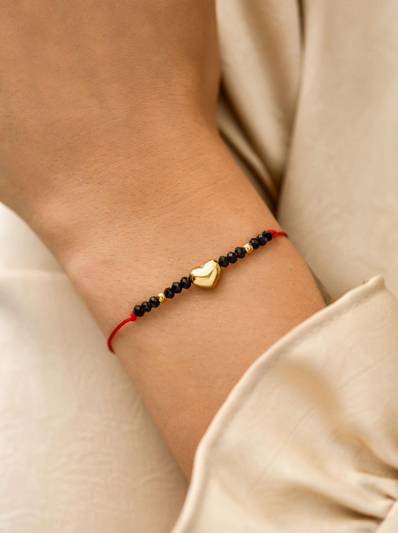 Bratara inimă, cristale, oțel auriu S111856Z03