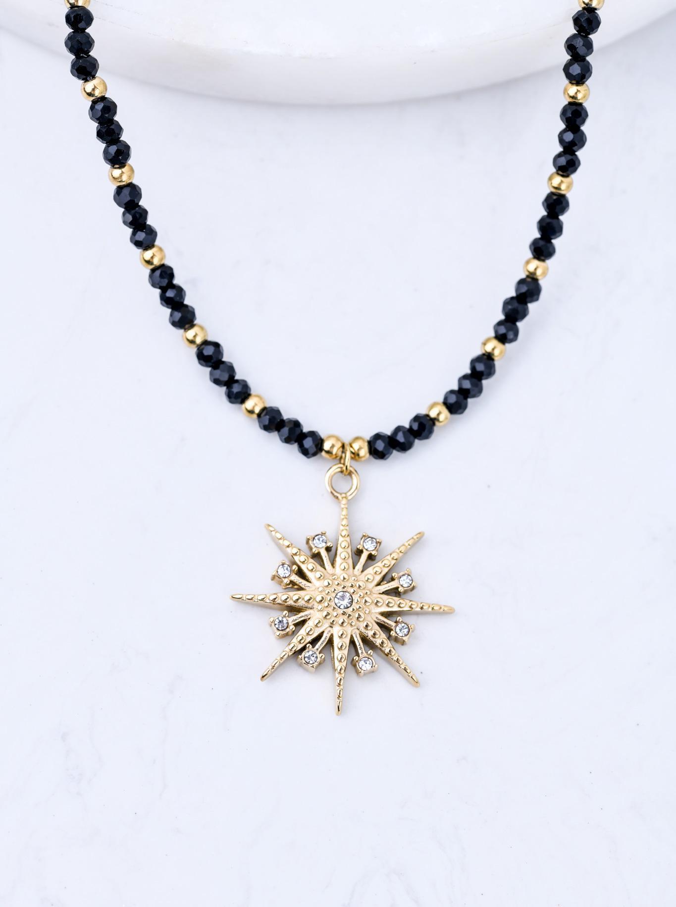 Choker stea, Spinel, oțel auriu S311429Z00