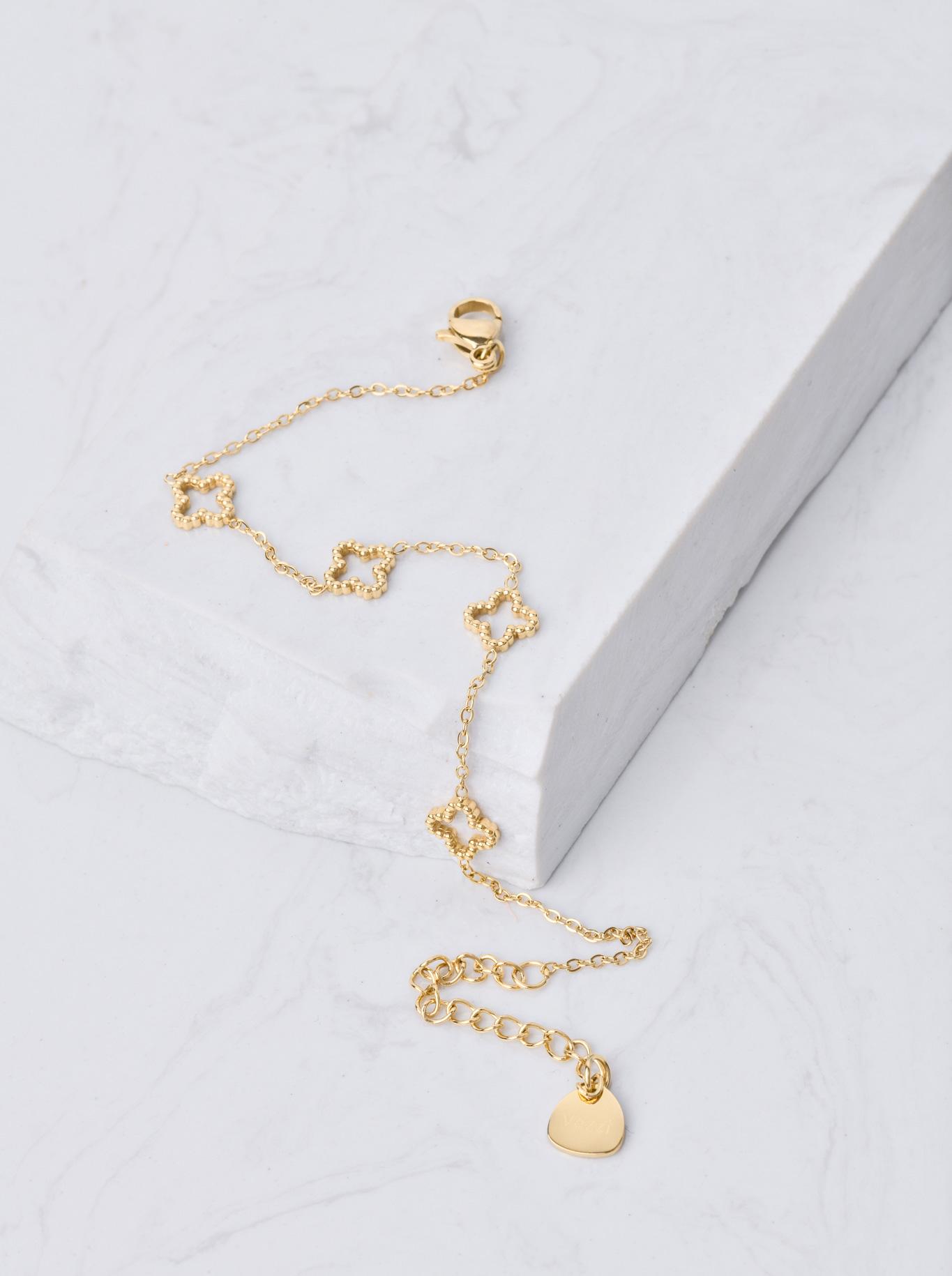 Brățară cu trifoi mici, aurie S105941Z00